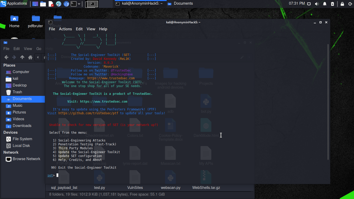 Social Engineering Toolkit - TermuxHackzSociety